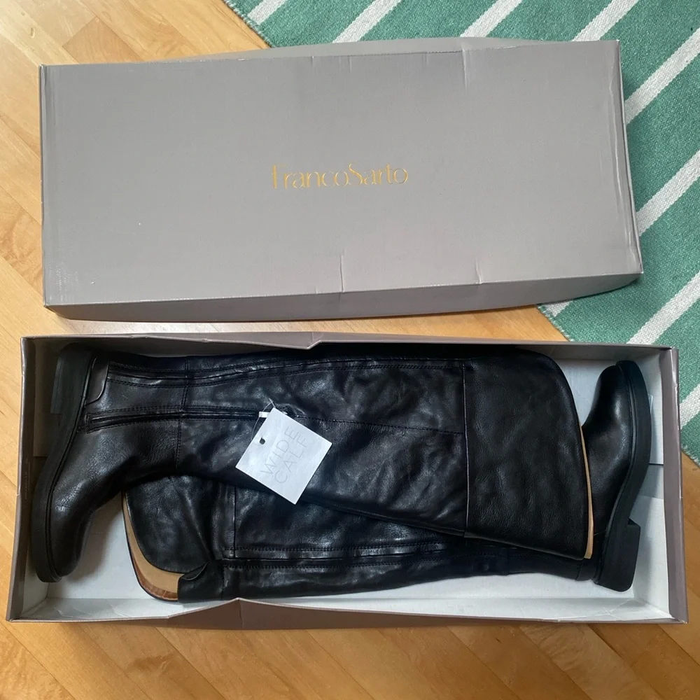 FRANCO SARTO Leather Boots Wide Calf